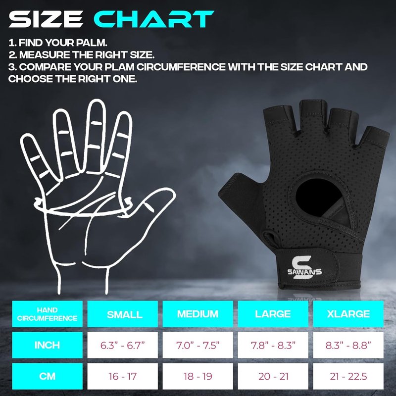 Gym Gloves for Men & Women - Breathable Weight Lifting Gloves with Non-Slip Grip | Silicone Palm Protection for Fitness Training