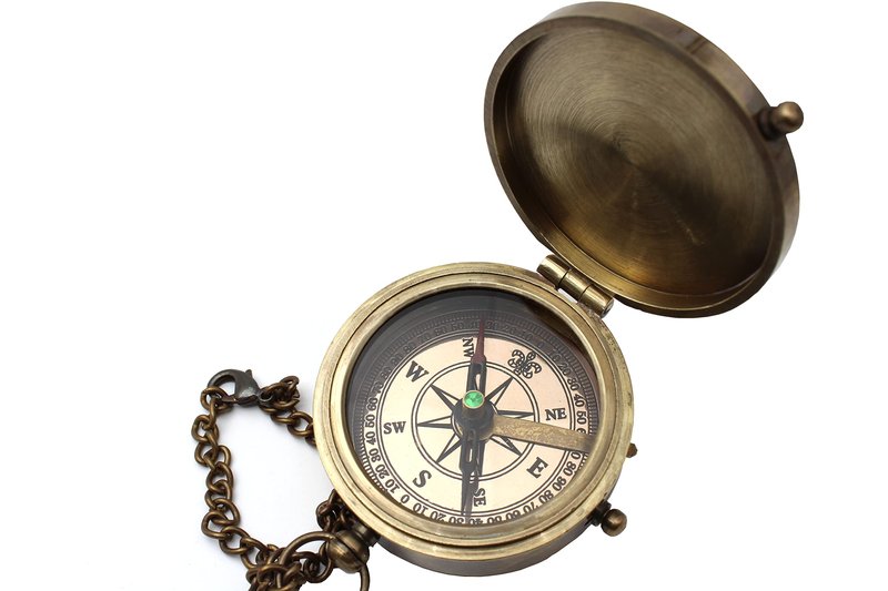 US HANDICRAFTS Brass Compass with Wooden Case | Portable Engraved Compass from Mom to Son | Graduation Gift, Birthday, Inspirational Travel Keepsake, Antique Pocket Compass