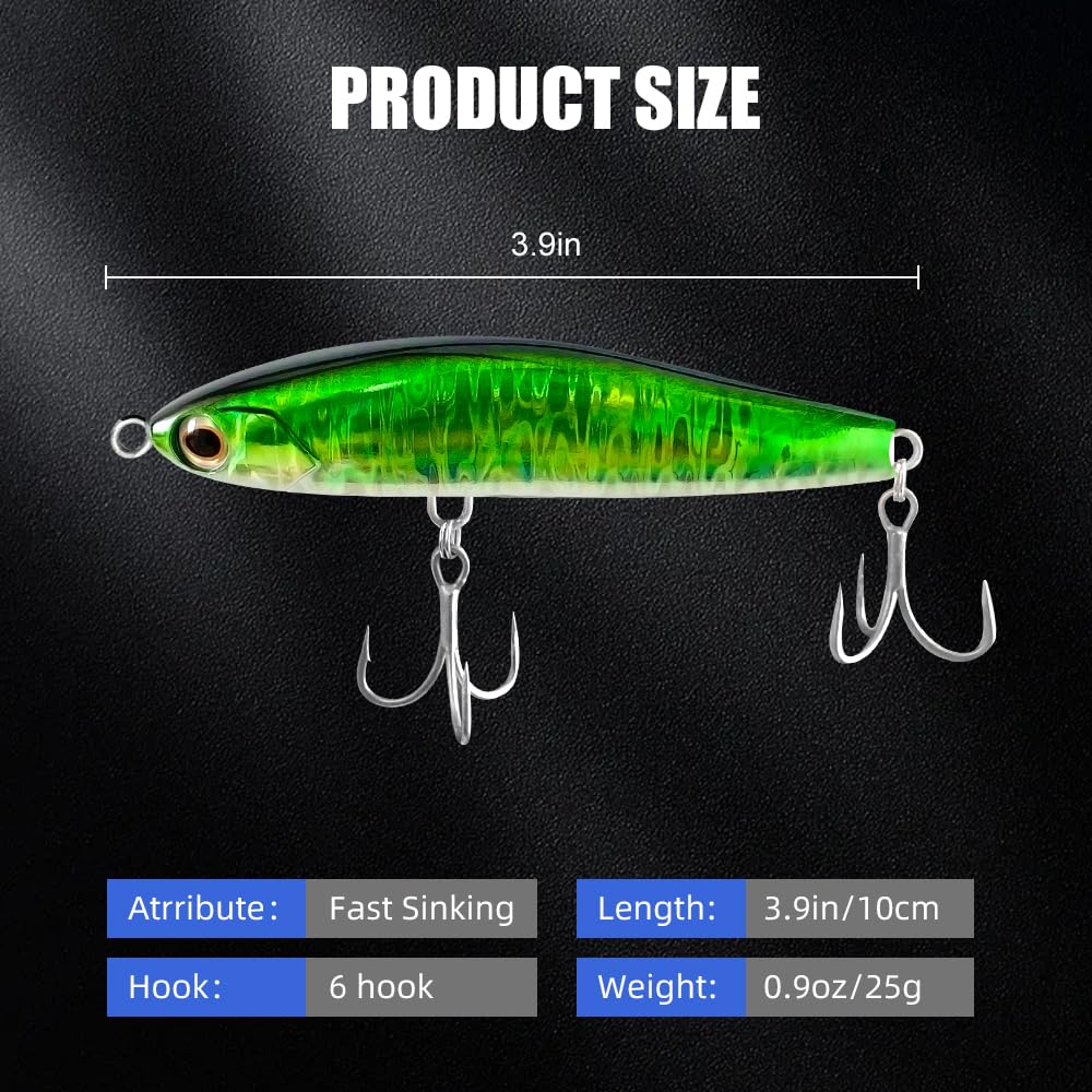 GULULUT Fishing Lures for Freshwater and Saltwater, Lipless Crankbait, Lifelike and Shining Fishing Baits to Improve Fishing Efficiency, Suitable for Bass Trout Catfish Pike Walleye, Gift for Men
