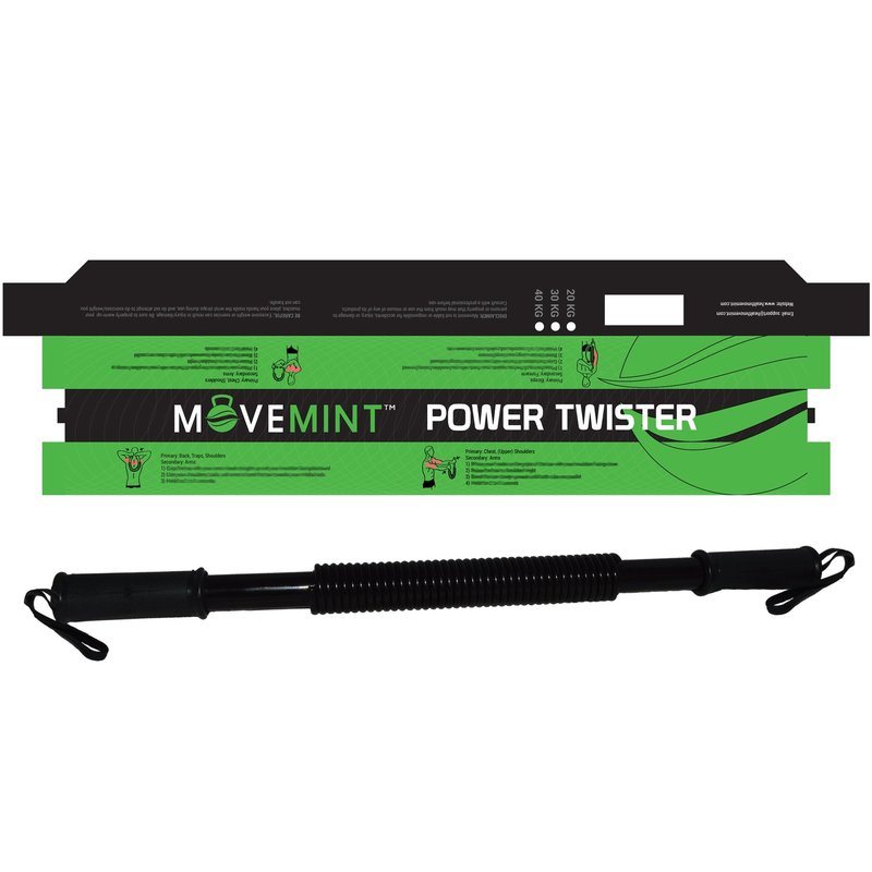 MOVEMINT Power Twister | Chest Resistance Spring Bar Exerciser (30KG/65LBS)