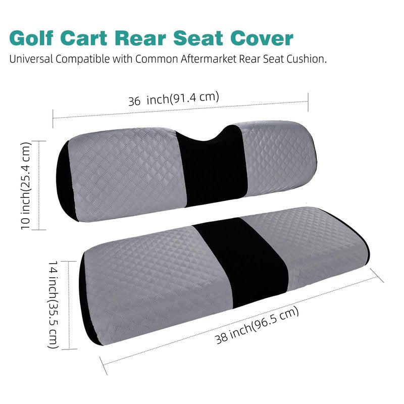 Roykaw Cool Golf Cart Seat Cover, TXT Seat Covers with Breathable Material, Universal Compatible with EZGO TXT Front Seat, Double-Layer Fabric for Non-Slip and Comfortable