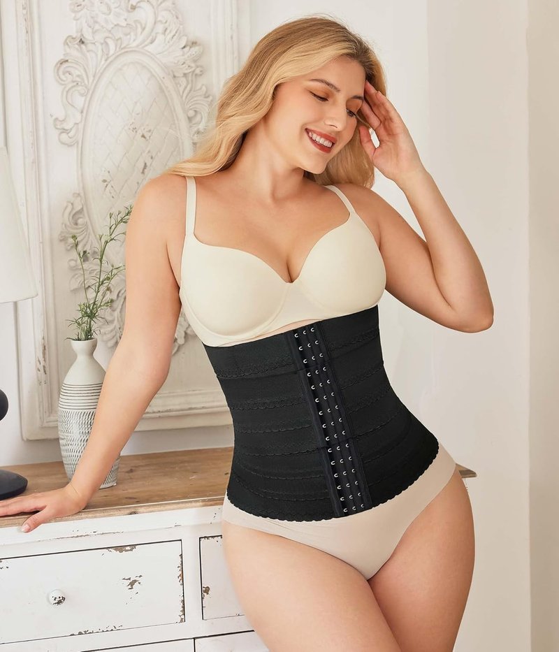 Nebility Waist Trainer for Women - Tummy Control Corset Shapewear Girdle for Workout | Adjustable Size