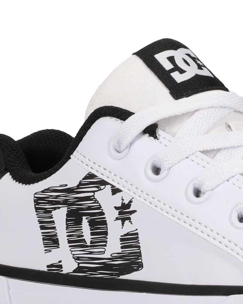DC Women's Chelsea Platform Skate Shoe White/Black