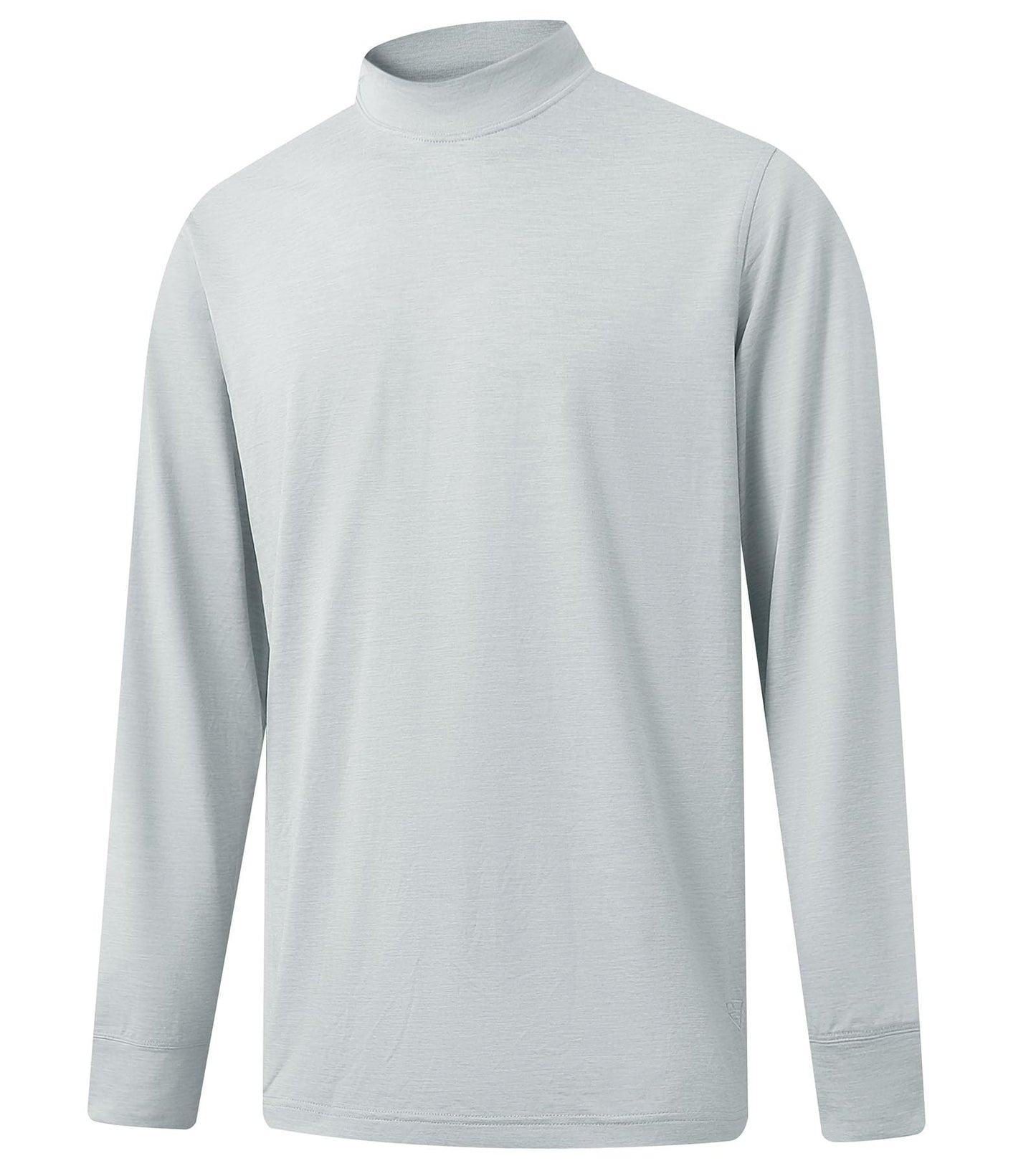 M MAELREG Long Sleeve T Shirts Men Basic Mock Neck Undershirt Shirt Pullover Tops Thermal Turtleneck Sweater Men Light Grey Heather