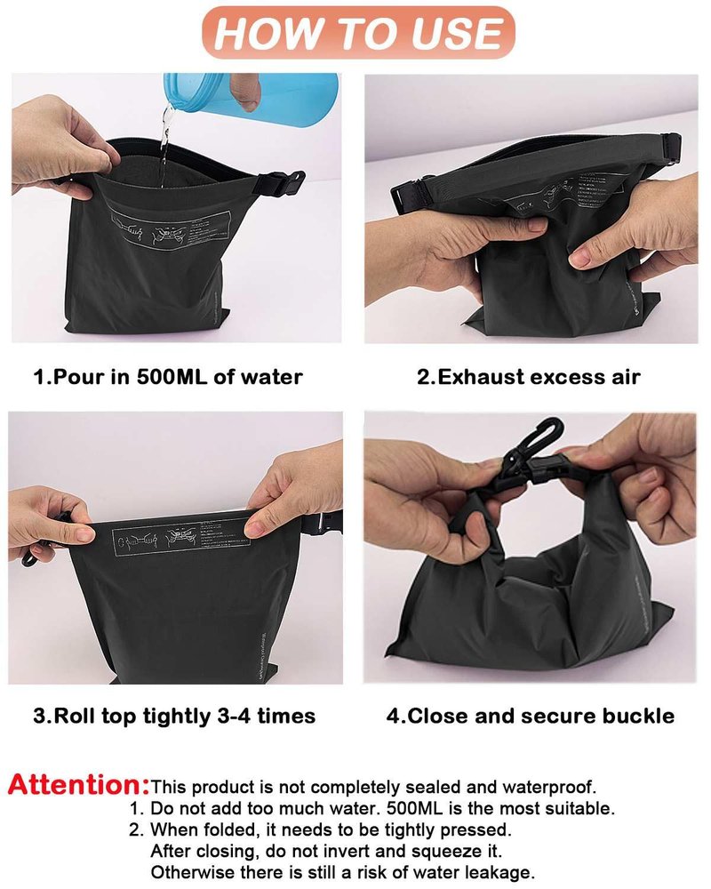 BUMOVE Golf Club and Ball Cleaning Pouch with Attached Towel, Portable Cleaner Bag for Cleans Club Grooves, Waterproof Clean Face Technology Liner - can Store Water, Detachable Clip (Black)