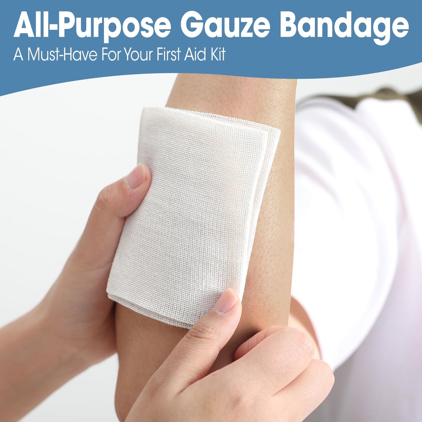 AZEN 120 Pack Sterile Gauze Pads, 3" x 4" Non Stick Gauze Pads, 8-Ply Cotton Gauze Sponges for Wound Care and First Aid, Highly Absorbent Individually Wrapped Medical Gauzes