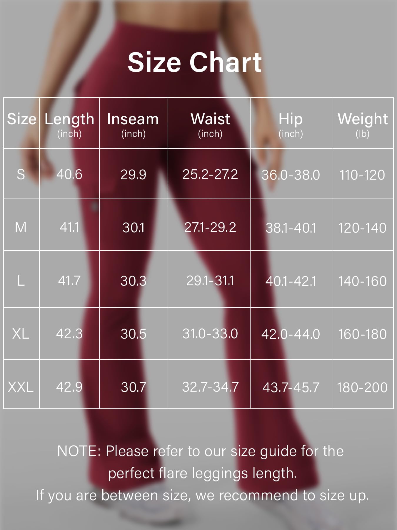 YEOREO CoreFlex Women Workout Flare Leggings with Pockets Hidden Scrunch High Waisted Cargo Gym Yoga No Front Seam Leggings (Wine, Medium, 30" Inseam)
