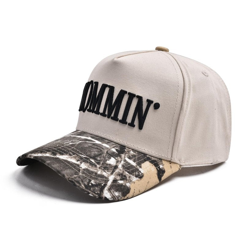 Mommin Trucker Hat for Women Embroidered Mom Baseball Cap Adjustable Canvas Vintage Hat for Casual Wear Camo