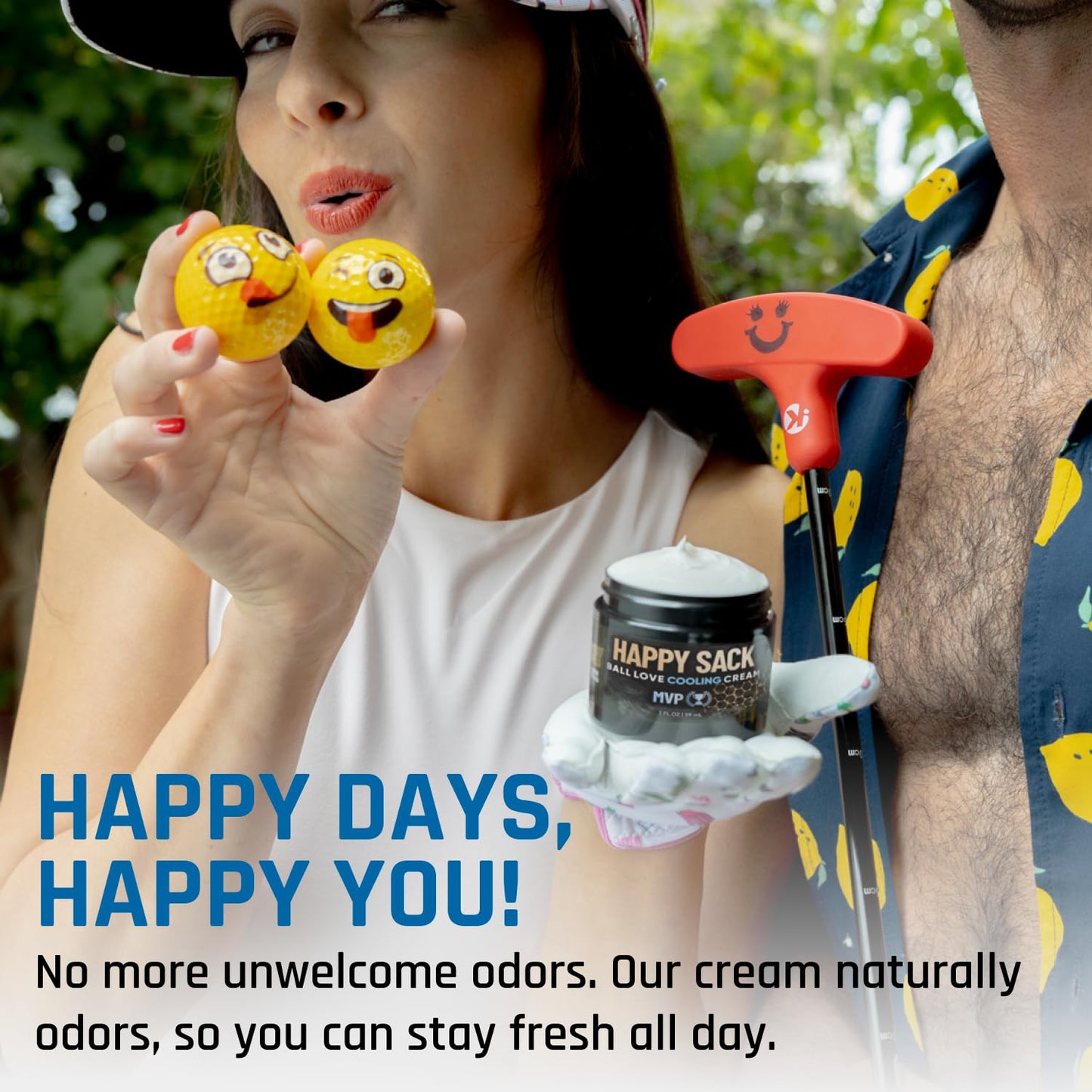 Derm Dude Happy Sack Ball Deodorant & Comfort Cream for Men | Anti-Chafing Sweat Defense, Odor Control, Aluminum-Free Deodorant & Hygiene Products for Men's Private Parts | MVP Scent, 2oz