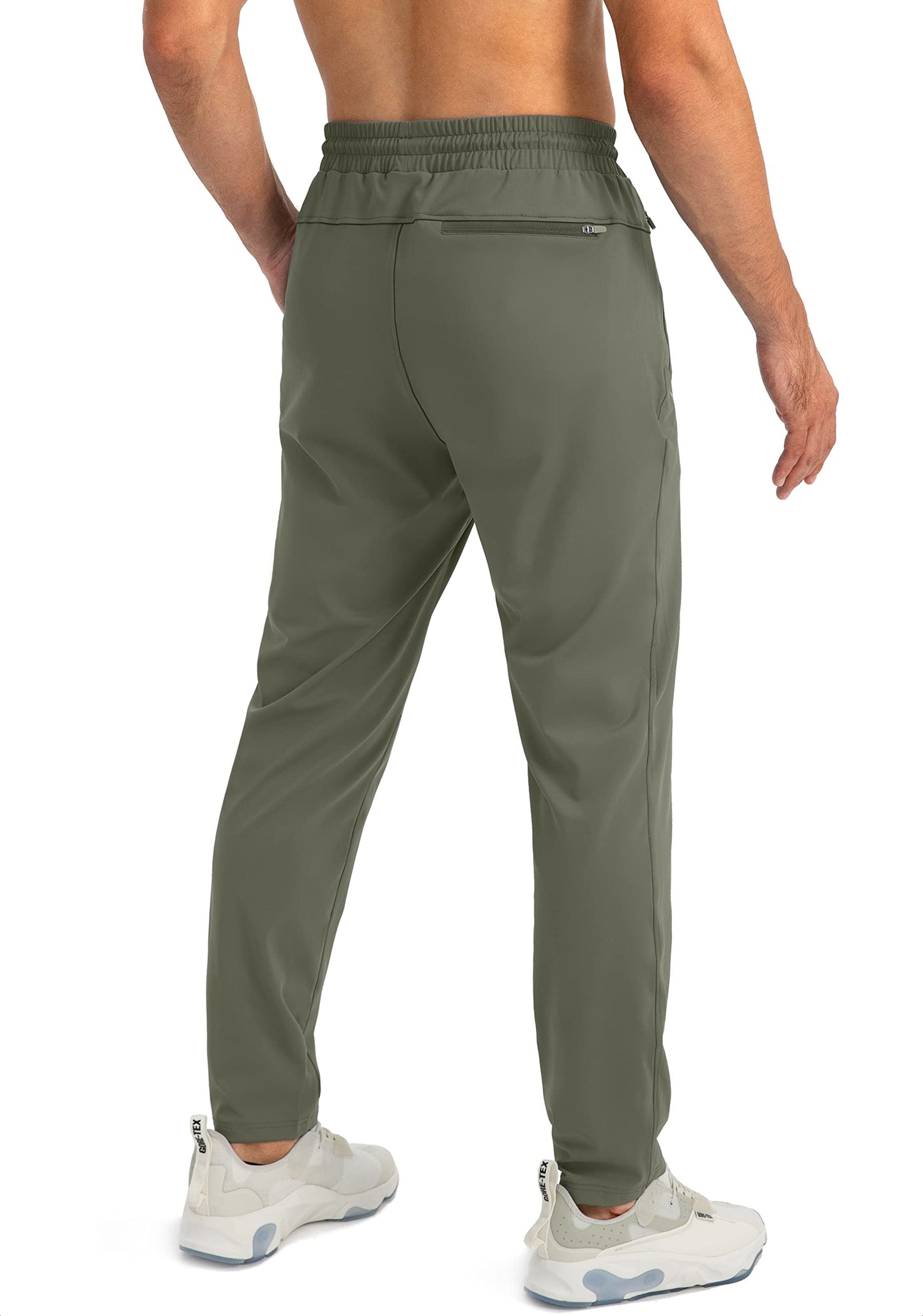 G Gradual Men's Sweatpants with Zipper Pockets Tapered Joggers for Men Athletic Pants for Workout, Jogging, Running (Sage Green, XX-Large)