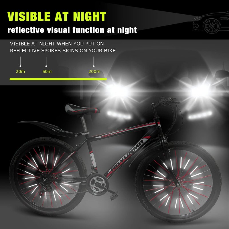 PSLER 36 PCS Spokes Reflectors - Spoke Skin Spoke Covers Trim Wrap Cover Decoration Protector Pipe Motorcycle Motocross Pit Dirt Bike