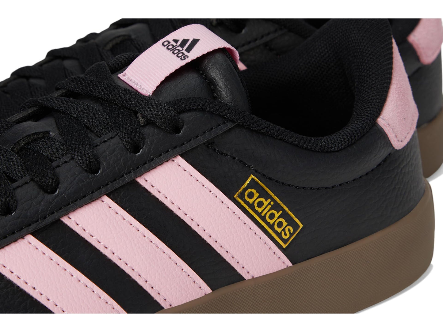 Adidas Women's VL Court 3.0, Black/Black/Gold Metallic, 5.5