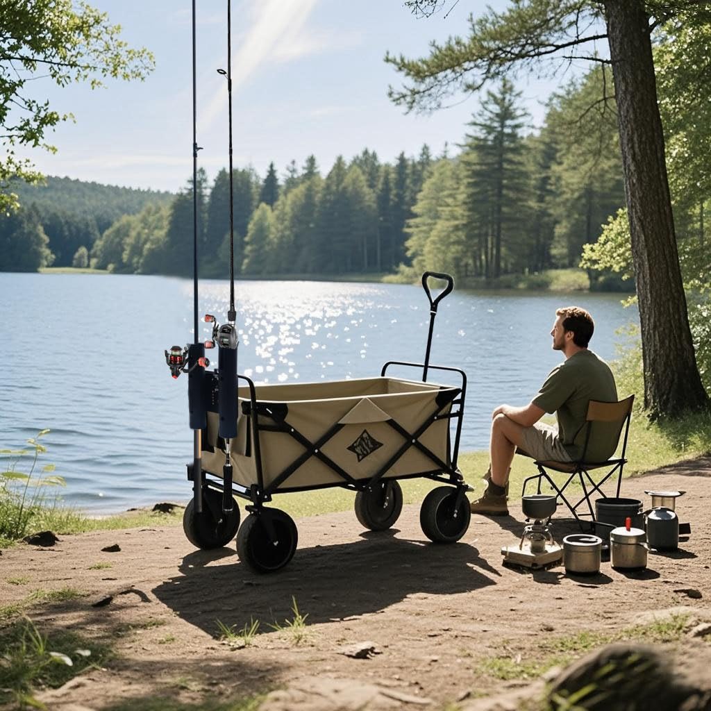 Fishing Rod Holder for Bike, Beach Car, , Wagons,Scooter, ATVS, Boats, Motorcycle