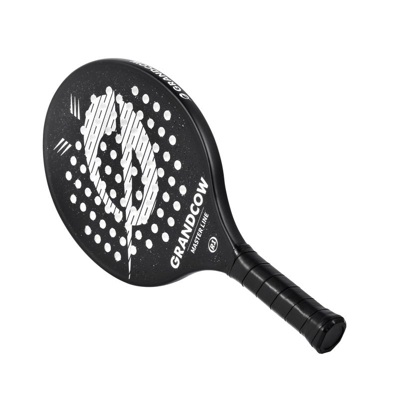 Platform Tennis Paddle Racket Pro Carbon Fiber Power Lightweight Paddles Padel Racquet (2pcs Black)
