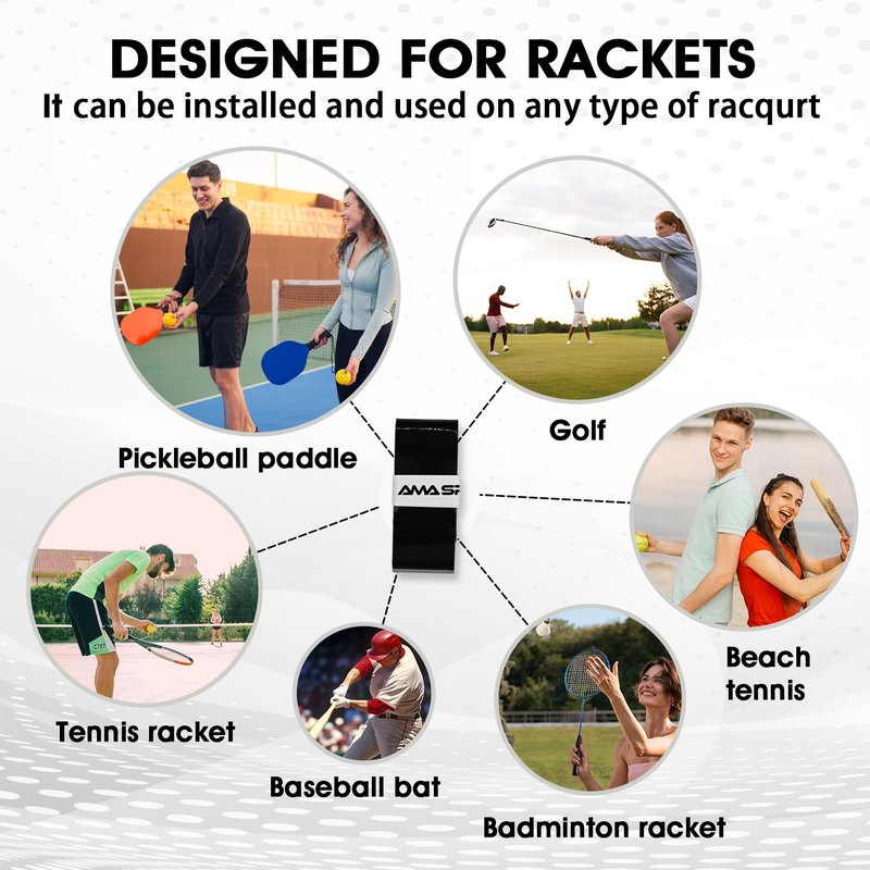 PICKLETECH Pickleball Overgrip Tape - 6/12 Packs Extra Tacky Pickleball Grip, Moisture-Wicking High Sweat Absorption, Anti-Slip Soft Touch Durable Pickleball Paddle Overgrip for Enhanced Control