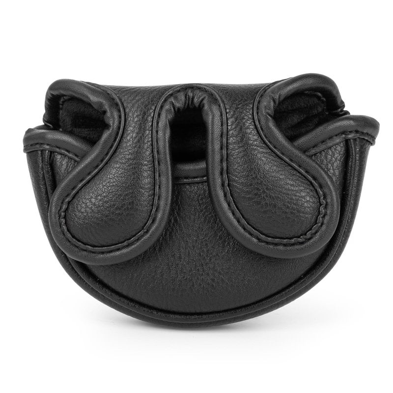brdejc Golf Putter Cover Leather Small Mid-Size Center Shafted Mallet Putter Cover Headcover Cover Golf Club Covers Magnetic Closure for Most Brand Center Shafted Putter (for Center Shafted Mallet)