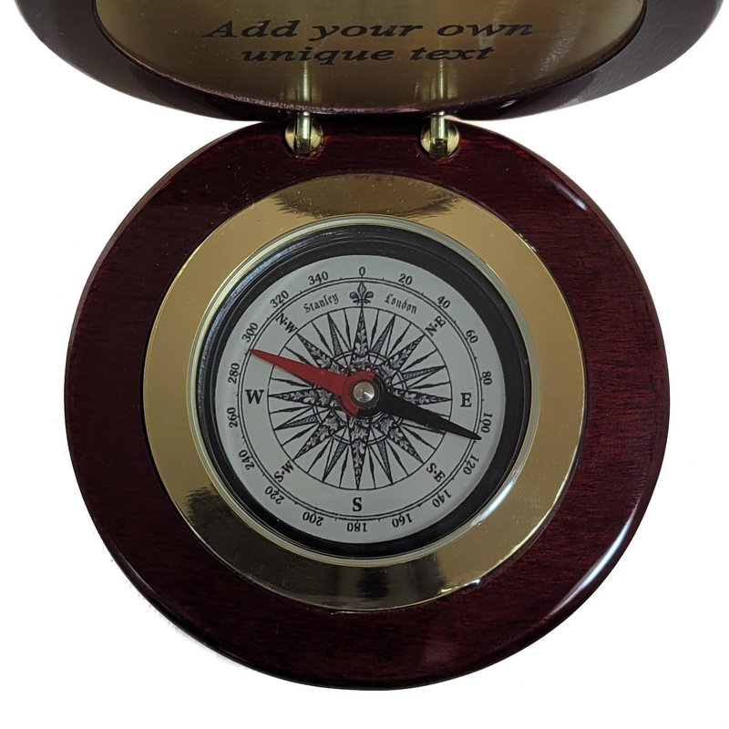 Engravable Executive Navigator Desk Compass | Personalized Leadership, Manager, or Mentor Thank You Gift | Bulk Custom Business Gifts for New Clients or Employee Appreciation (Go Confidently)