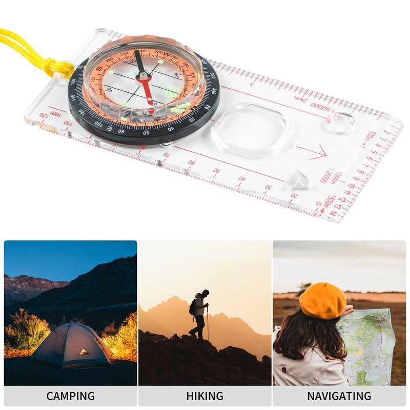 Eyeskey Multifunctional Military Sighting Navigation Compass with Inclinometer | Impact Resistant & Waterproof Compass for Hiking, Camping