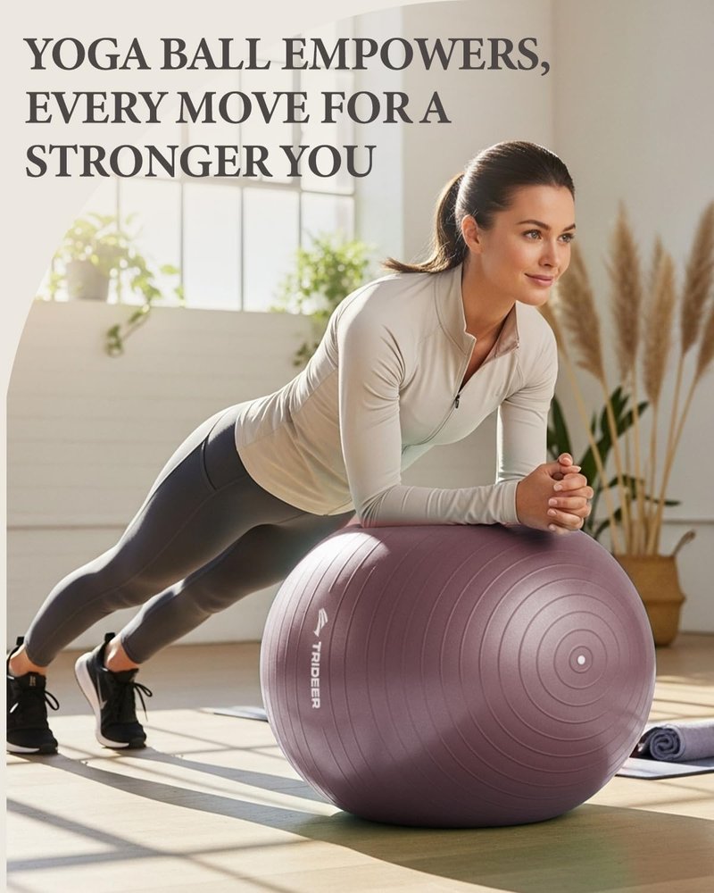 Trideer Exercise Ball - Stability Ball for Yoga, Pilates & Core Training | Office Seating & Balance Improvement