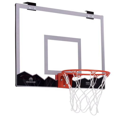 Silverback 18" Over the Door Mini Basketball Hoop Set with Shatterproof Backboard Perfect for Home or Office