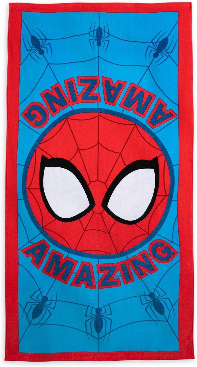 Spider-Man Beach Towel - Soft & Absorbent Pool Towel with Spidey Screen Art | 29" x 58" for Kids
