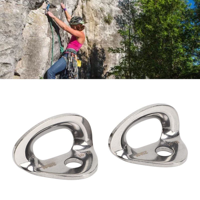 Uxsiya 2PCS Climbing Bolts Hanger 316 Stainless Steel Rock Climbing Hanger Large Bearing Capacity Anchor for Carving Aerial Work