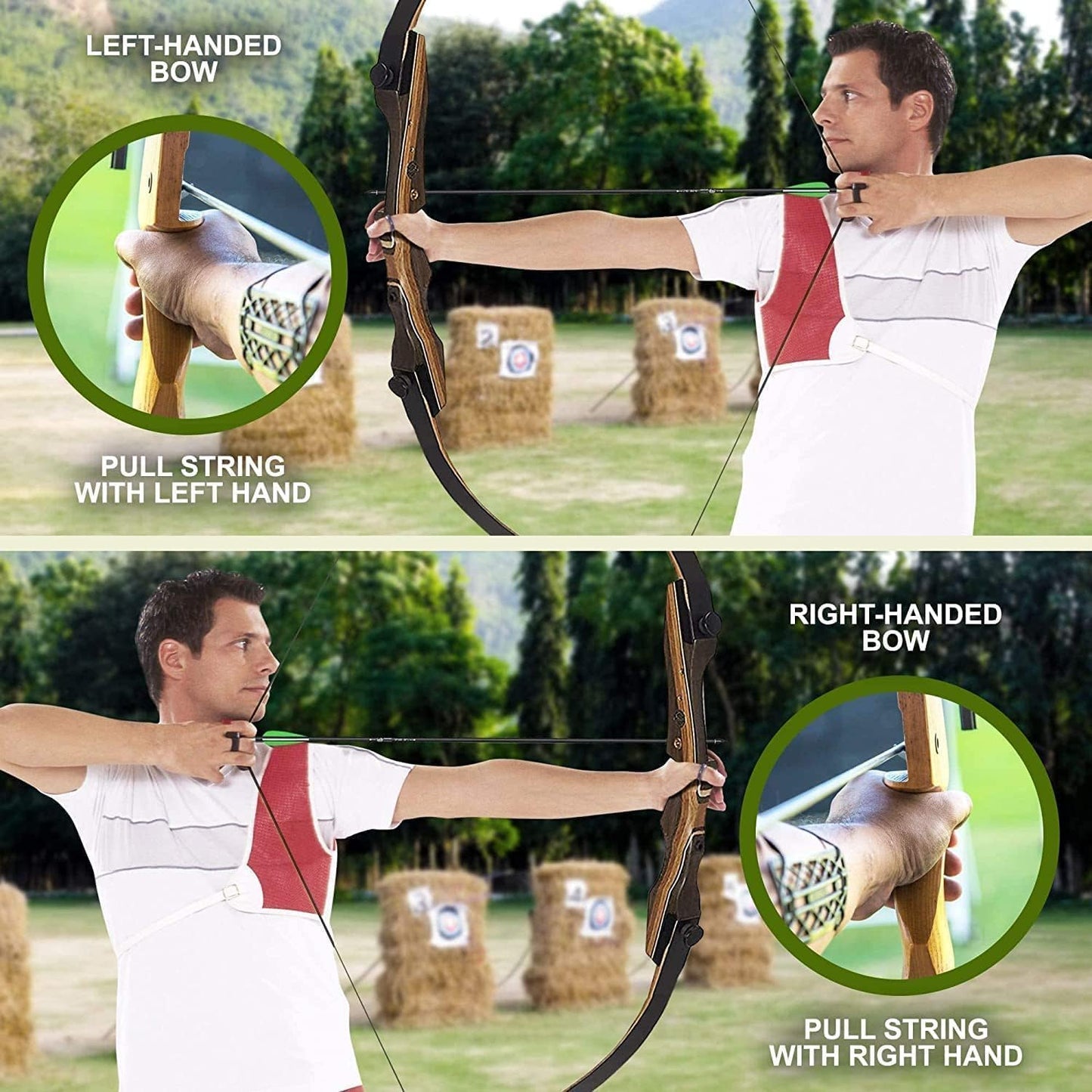 Samick Sage Takedown Recurve Bow and Arrow Set - 62 Inch Complete Ready-to-Use Longbow Archery Set - Includes 6 Arrows, Quiver, Bowstring & Stringer Tool, Arm & Finger Guard for Adults & Older Teens