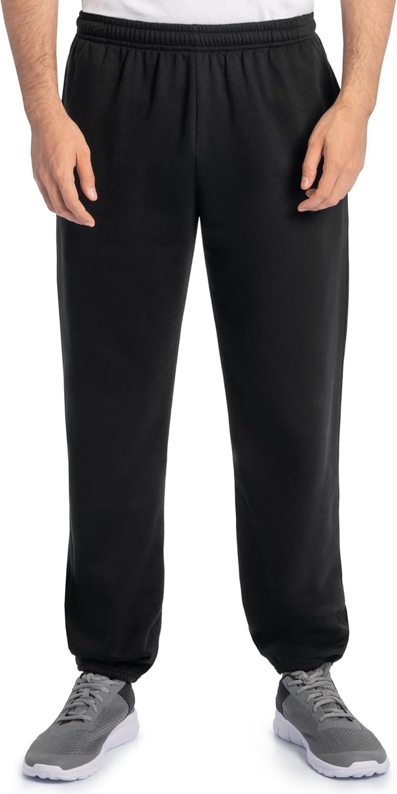 Eversoft Fleece Sweatpants for Men - Elastic Bottom, Pockets, Moisture-Wicking | Relaxed Fit, Breathable