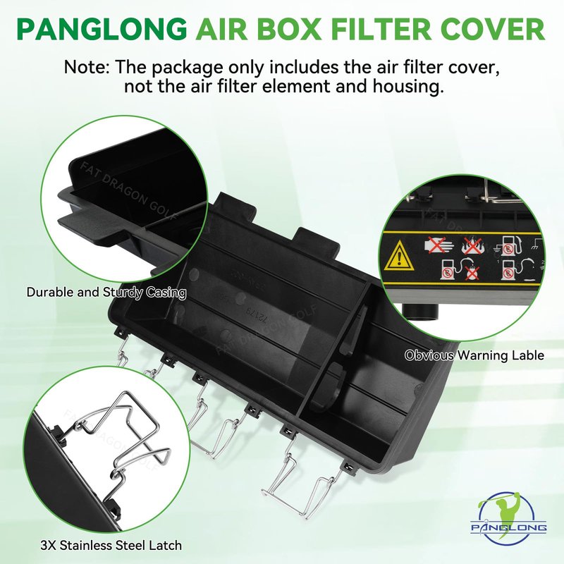 Panglong EZGO Air Box Filter Housing Cover, Suitable for 1994-2005 EZGO Gas Golf Cart with 295cc & 350cc Engine, OEM# 72179-G01 72179-G02 72145-G01 74093-G01