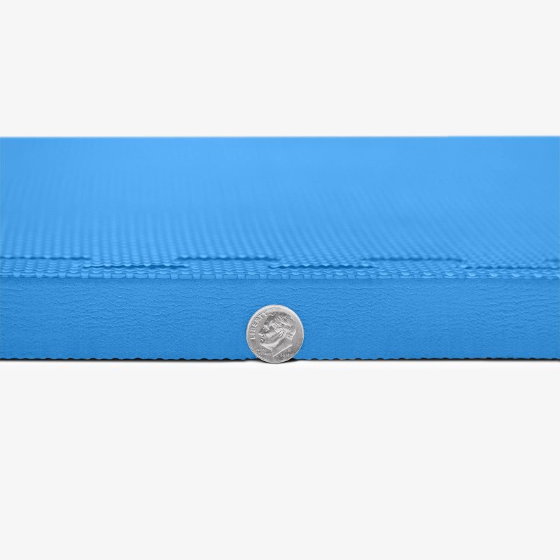 IncStores Fitness Foam Exercise, Aerobic, Playroom, Multipurpose, Flooring Mat Tiles (Blue, 1" Thick, 48 Square Feet)