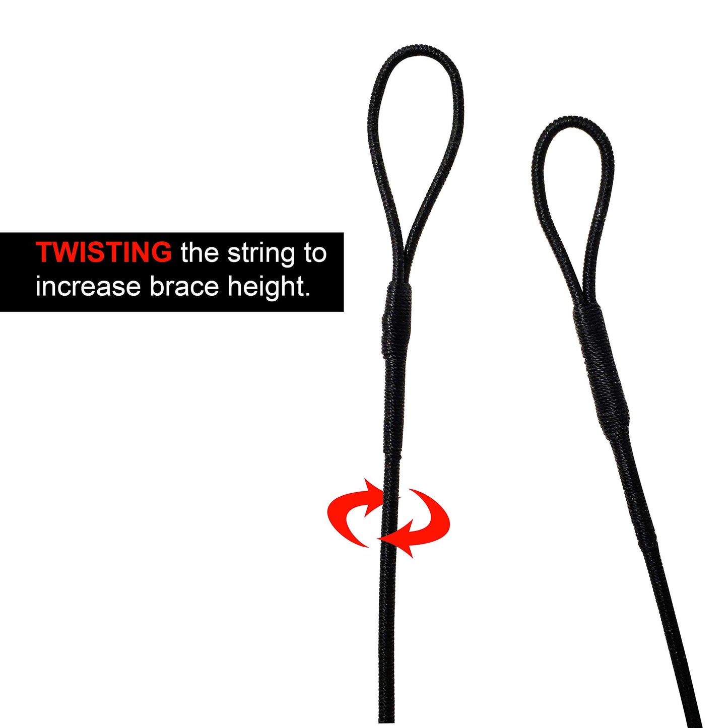 Southland Archery Supply SAS B-55 Dacron Replacement Traditional Recurve Bow String - Made in USA (AMO 62 in (Actual 58 in), 16 Strands (Bows Upto 65 lbs))