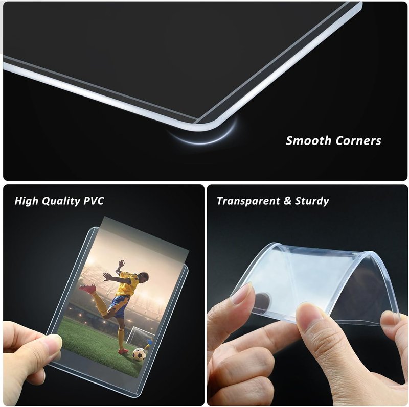 Top Load Card Sleeves - 15 Pack Hard Plastic Protectors for Trading, Baseball & Game Cards | 3"x4"
