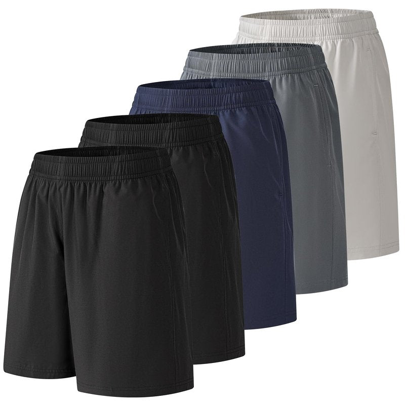 TRUPPALAND Men's Athletic Shorts 5 Pack, Quick Dry Gym Shorts with Pockets Workout Running Sports Shorts for Men