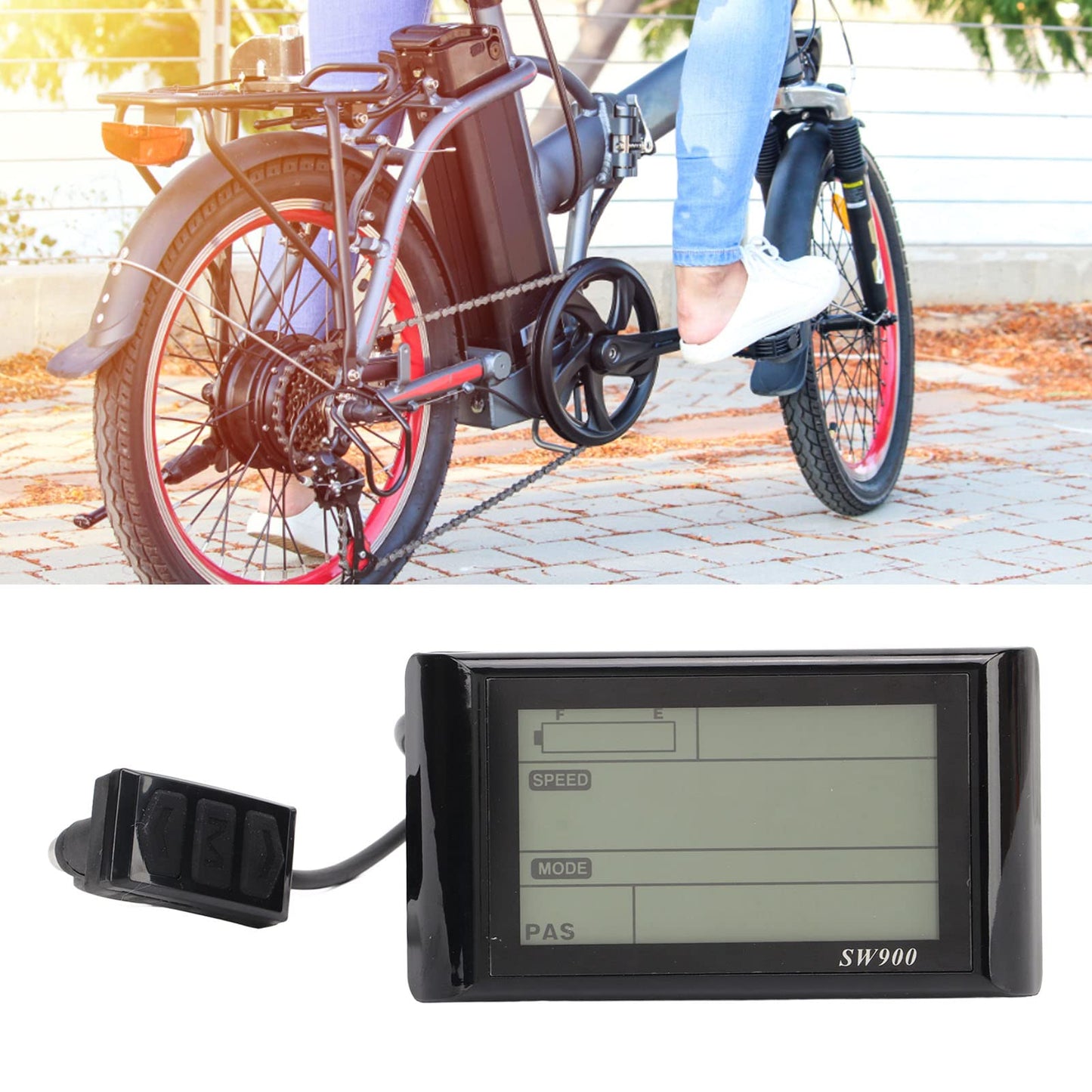 RiToEasysports Electric Panel, Electric SW900 Panel LCD Meter 5 Pin Electric Scooter Replacement Accessories, RiToEasysportsse4dcuokq1