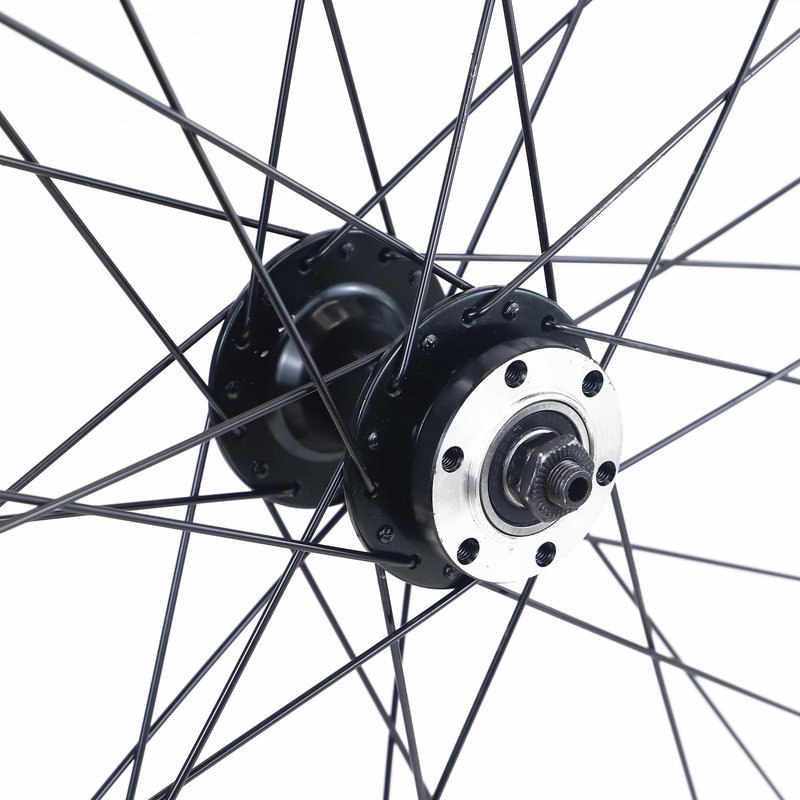 26/27.5/29 Inch Bicycle Wheelset - 14Gx32H Spokes with ED Brass Nipples - 100mm Front/135mm Rear QR Hubs - 6-Bolt Disc Brake Compatible Release for 6-9 Speed Bikes (Rear, 26 inch)