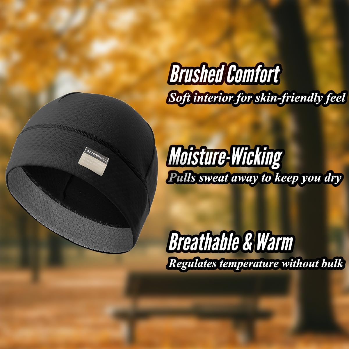 Beanie Skullcap for Men & Women - Thermal Lightweight & Breathable for Running, Skiing, Outdoor Activities