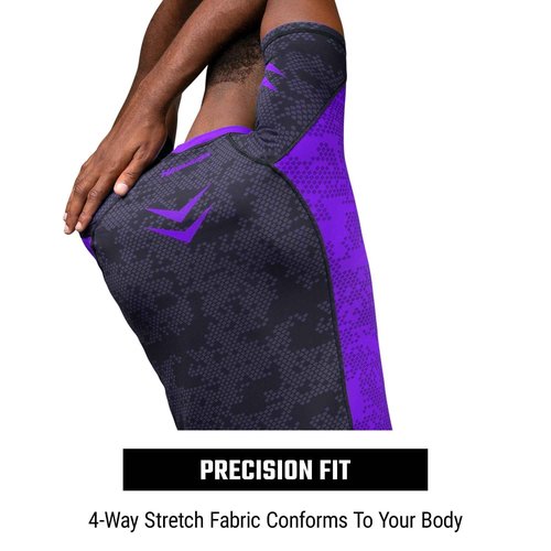 Hayabusa Ranked BJJ Rash Guards for Men Short Sleeve - Purple, X-Small