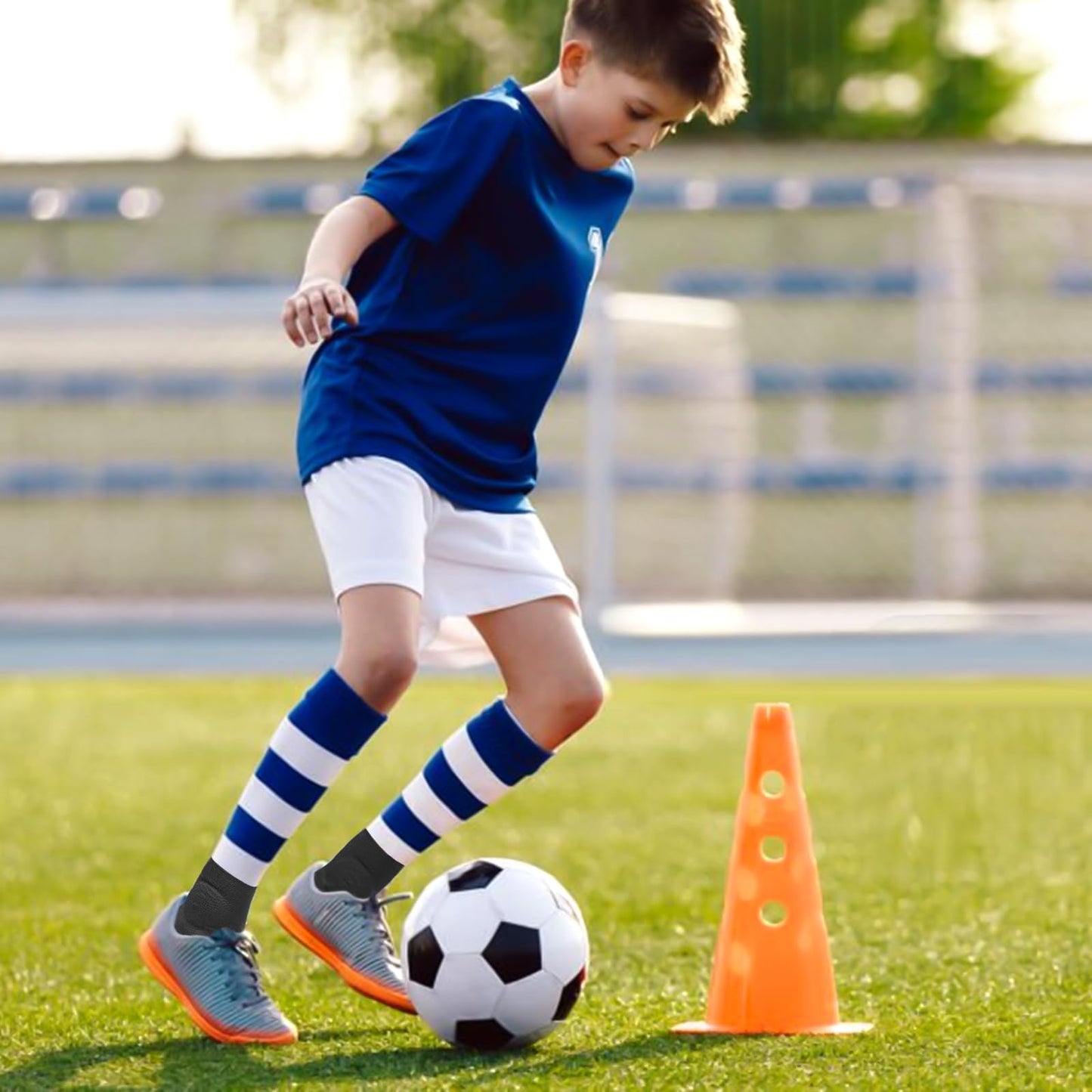 Linkidea 2 Pairs Kids Soccer Ankle Guards, Soccer Double Side Ankle Shield Protector with Elastic Band, Ankle Padded Support Brace for Sport Stabilizing Fits to Kids/Youth (Black, Size M), Medium