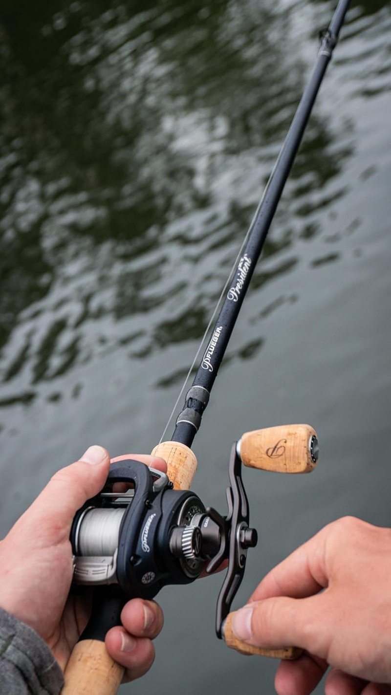 Pflueger President XT Baitcast Fishing Reel - Lightweight Low Profile Design