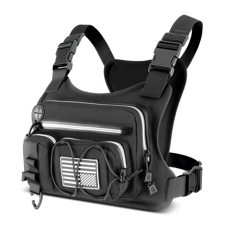 Chest Pack,Water Resistant Running Vest for Men, Chest Bag For Running, Cycling, EDC Running Pack Rig For Sports and Workouts
