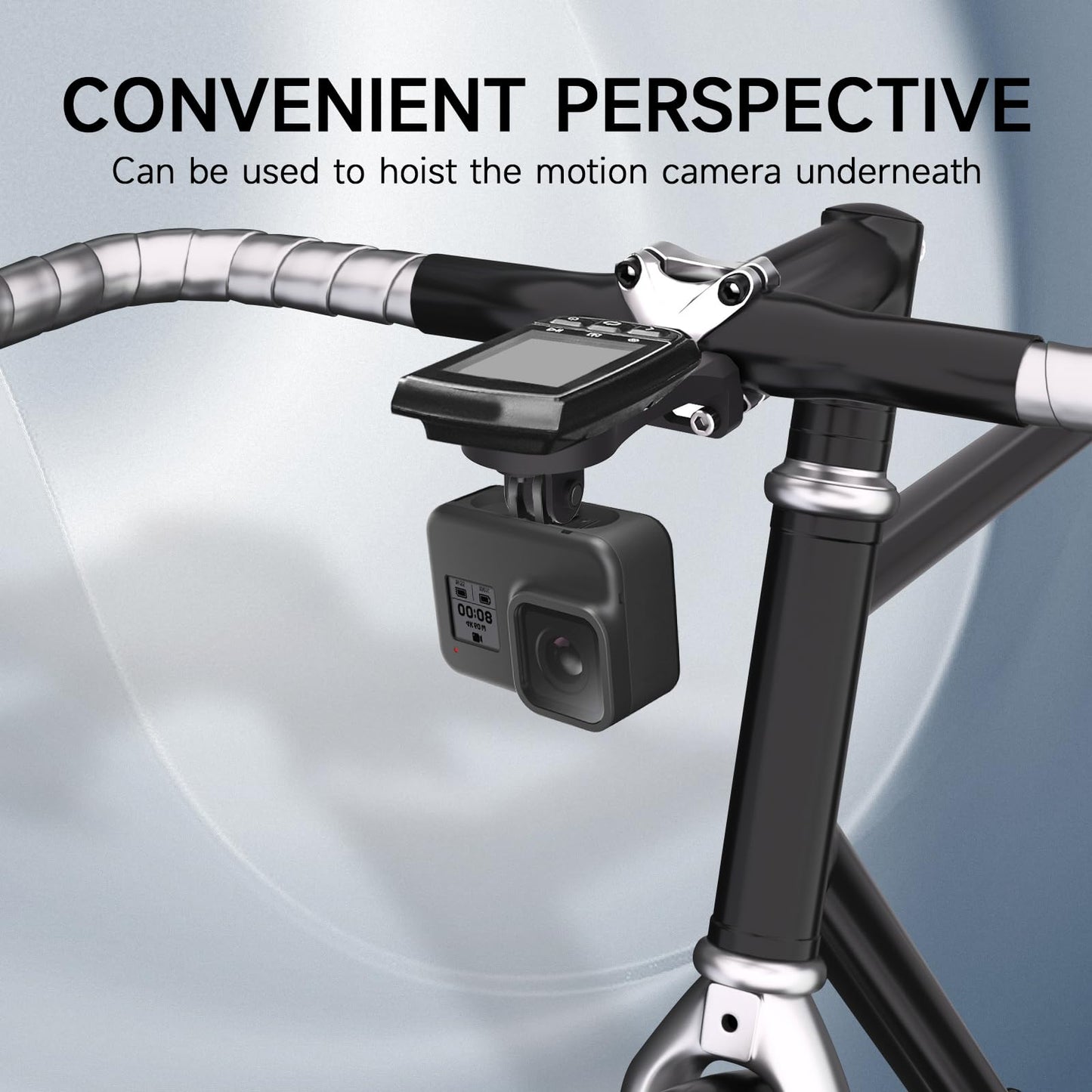 Bike Computer Mount for Garmin - Out Front Combo Mount for Wahoo Elemnt,Wahoo Elemnt Bolt, Wahoo Elemnt Mini, Bryton Cateye, Gopro and Bike Light Adapter