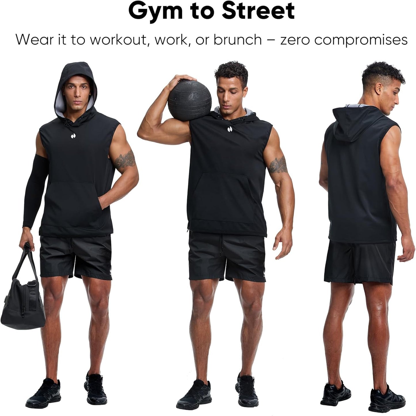 Sauna Shirt for Men - Anti-Rip Heat Trapping Pullover Vest | Ideal for Boxing & Exercise
