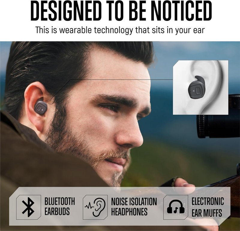 GLORYFIRE Shooting Ear Protection Earplugs - Bluetooth Noise Reduction Earbuds for Ultimate Comfort