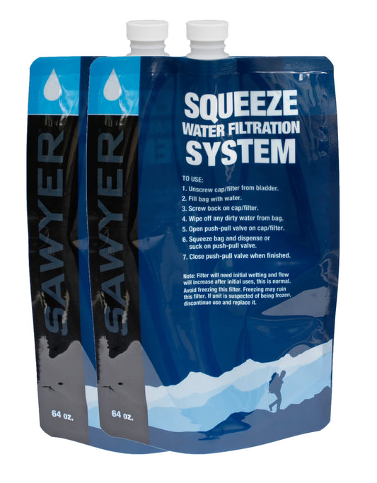 Sawyer Products SP114 Squeezable Pouch for Squeeze and Mini Water Filtration Systems, 64-Ounce, 2-Pack