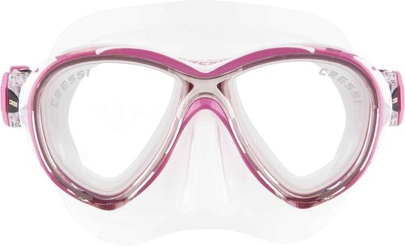 Cressi Naxos 2-Lens Masks, Clear/Pink