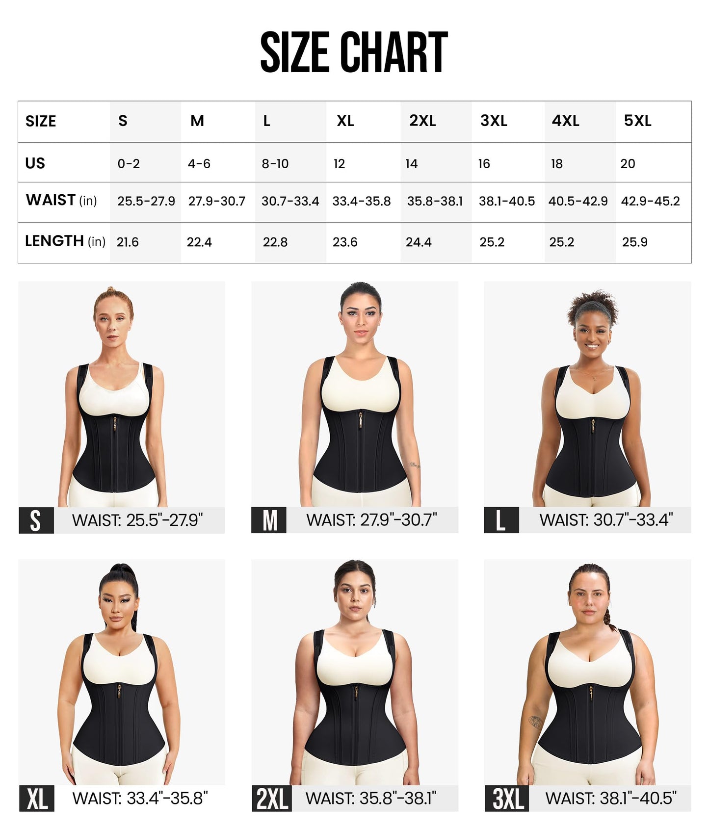 Junlan Waist Trainer for Women - Sauna Suit Sweat Vest for Working Out (Black, 2X-Large)