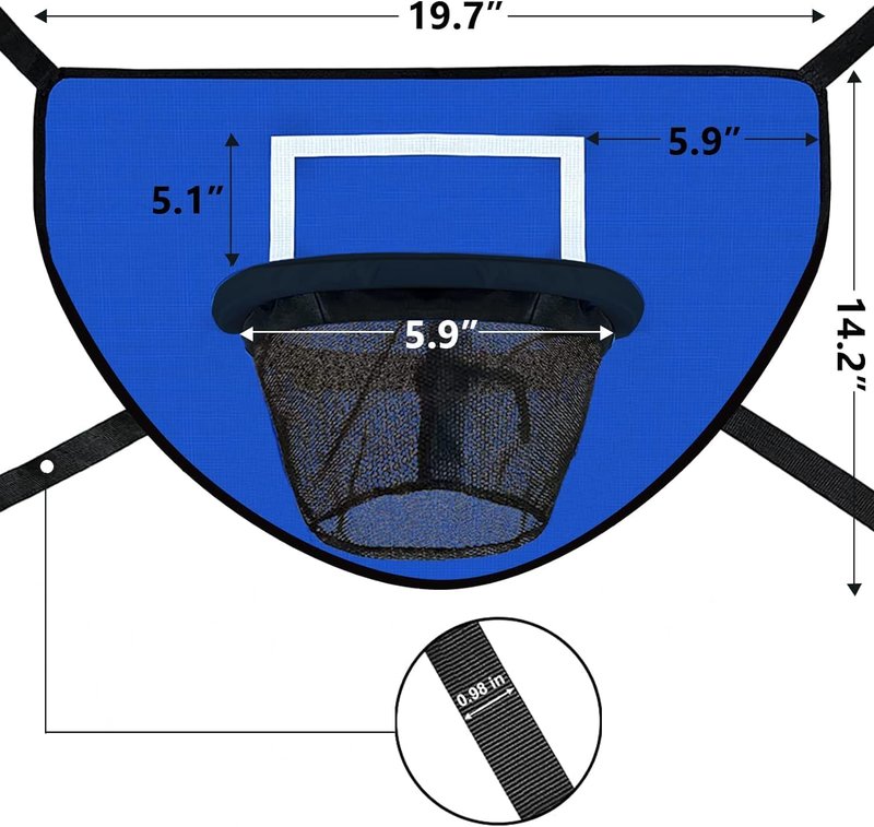Trampoline Basketball Hoop - Waterproof & Easy to Assemble | Includes Pump & Mini Ball