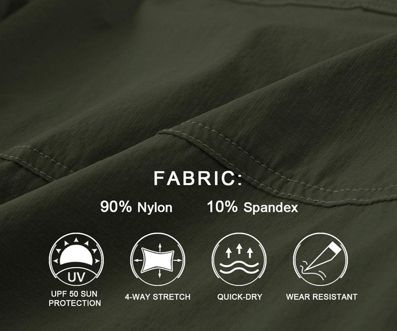 Men's Cargo Hiking Shorts - Quick Dry Lightweight Work Shorts with 6 Pockets for Camping | Travel Ready