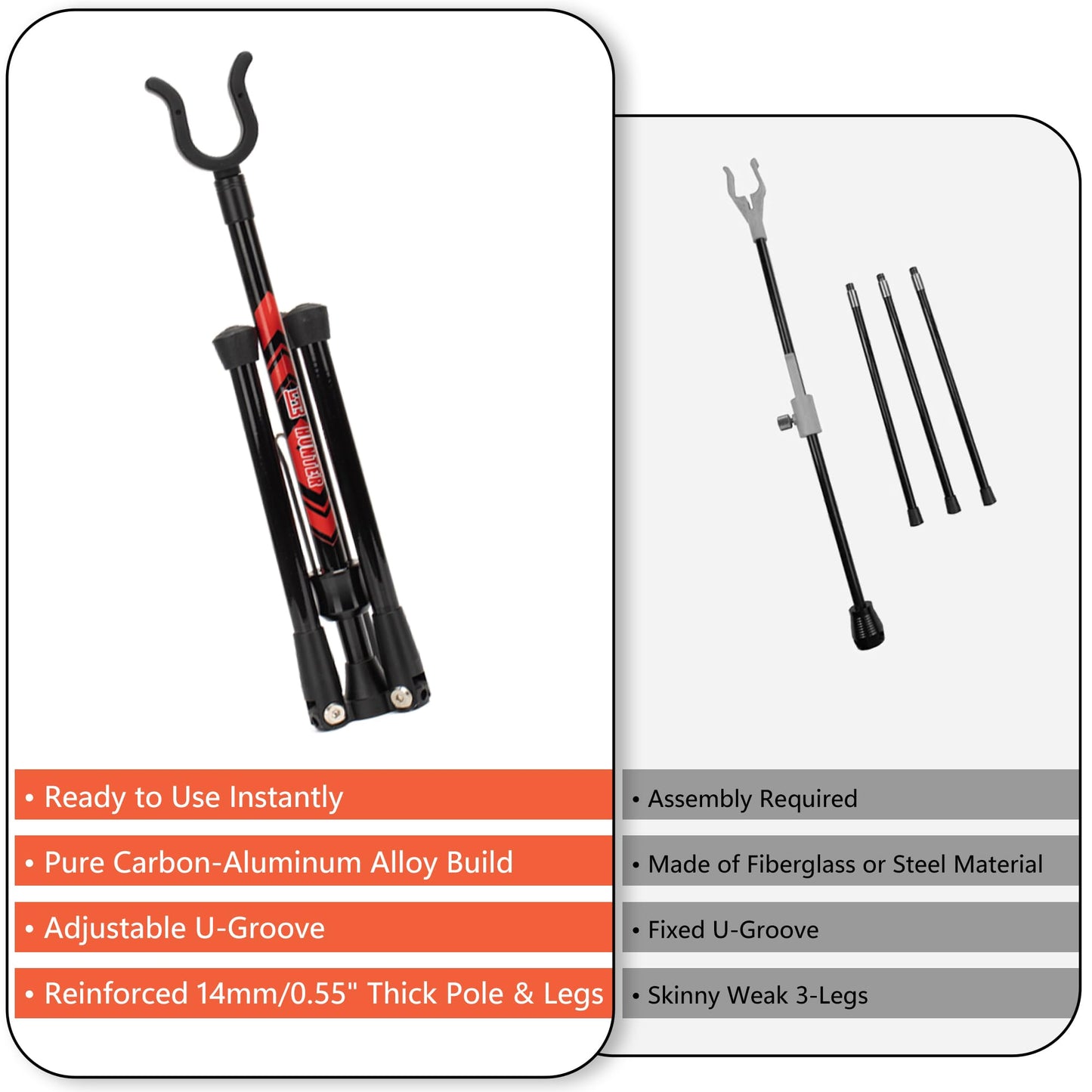 Archery Bow Stand Foldable Pure Carbon Bow Holder