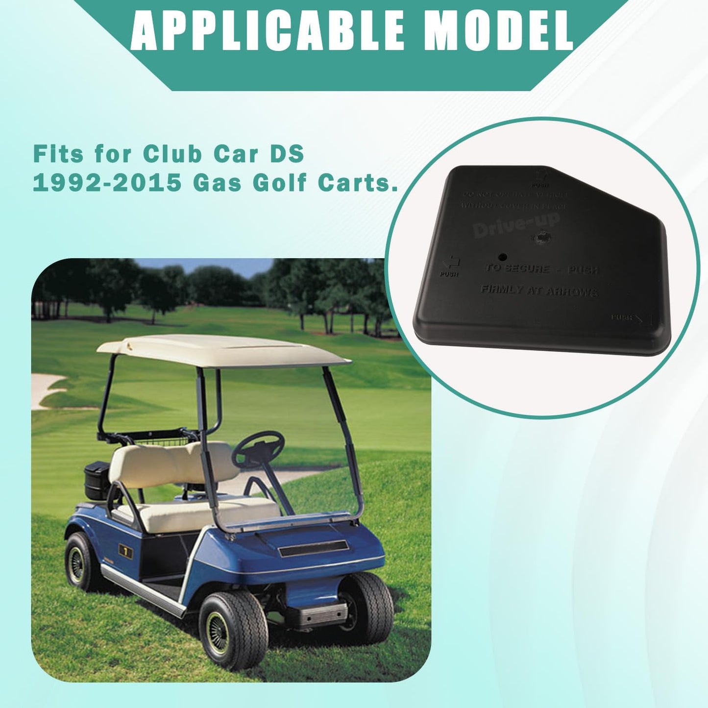 DRIVE UP Golf Cart Electrical Component Box Asm/Electrical Box Cover, Suitable for Club Car DS 1992-2015 Gas Golf Carts, OEM 1013609 1015777/102711201 1015373 1014808 1015372